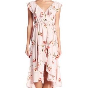 NWOT | Soprano Pink Floral Wrap Dress